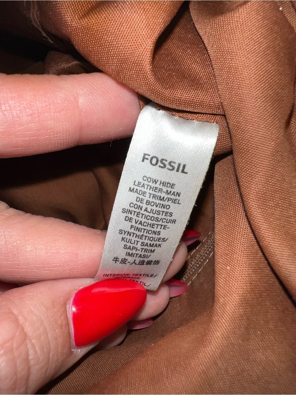 Fossil Talulla Hobo Bag Brandy Leather